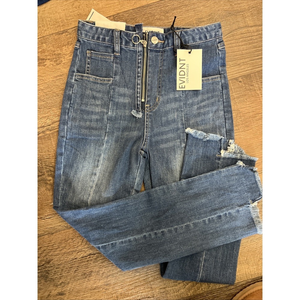 Evidnt Jeans Los Angeles 25 Tangier Step Hem Straight Leg Designer Jeans